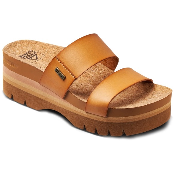Reef Shoes - Size 9.5 Women’s Reef Cushion Vista Higher Vista Hi Slide Sandal - Natural